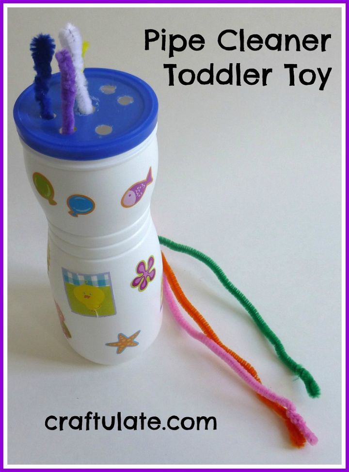 Pipe Cleaner Toddler Toy - fine motor skill practice