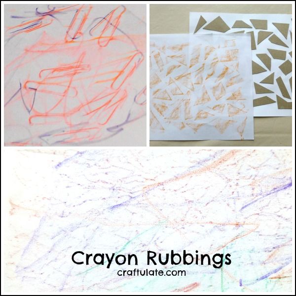 Crayon Rubbings - art activity for toddlers