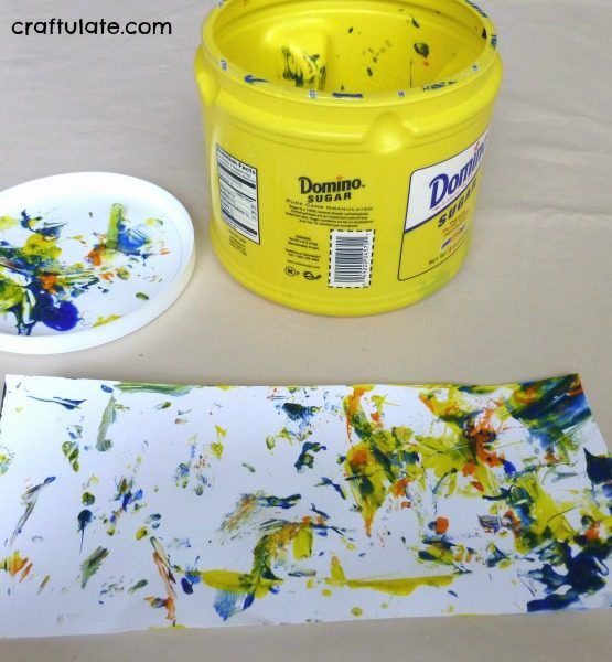 Painting in a Can - a mess free art activity for older babies and toddlers
