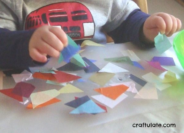 Tissue Paper Collages For Toddlers
