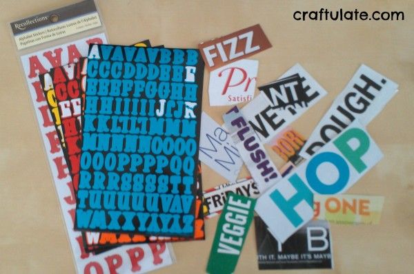 Easy DIY Alphabet Placemat