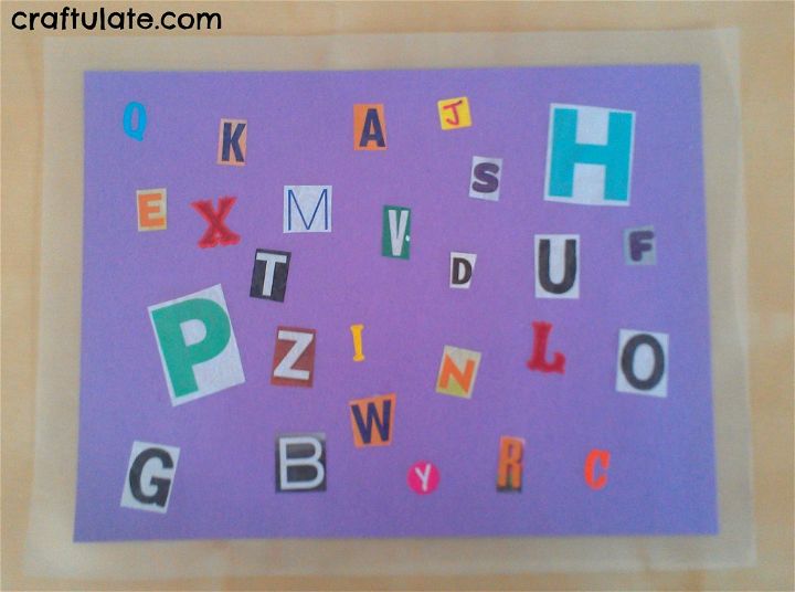 Easy DIY Alphabet Placemat