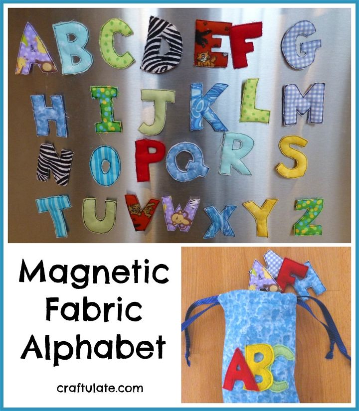 Magnetic Fabric Alphabet for kids to play with