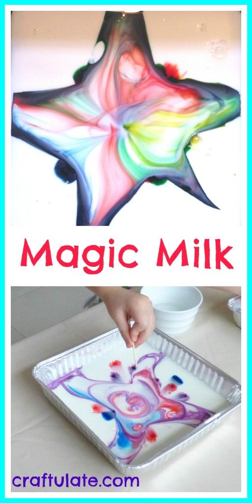  Magic Milk - a fun science experiment for little kids
