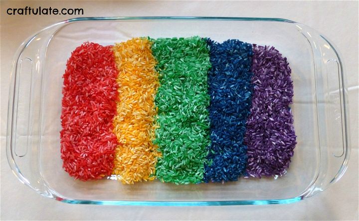 Coloured Rice for Sensory Play