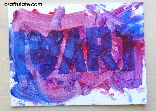 Tape Resist Painting - an easy art technique for young kids
