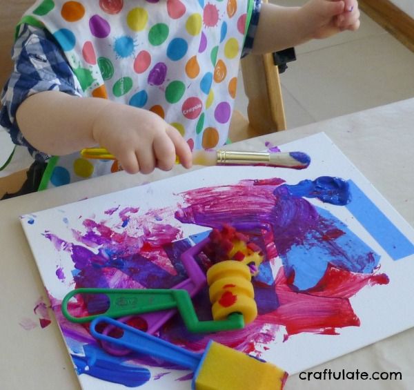 Tape Resist Painting - an easy art technique for young kids