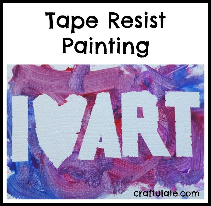 Tape Resist Painting - an easy art technique for young kids