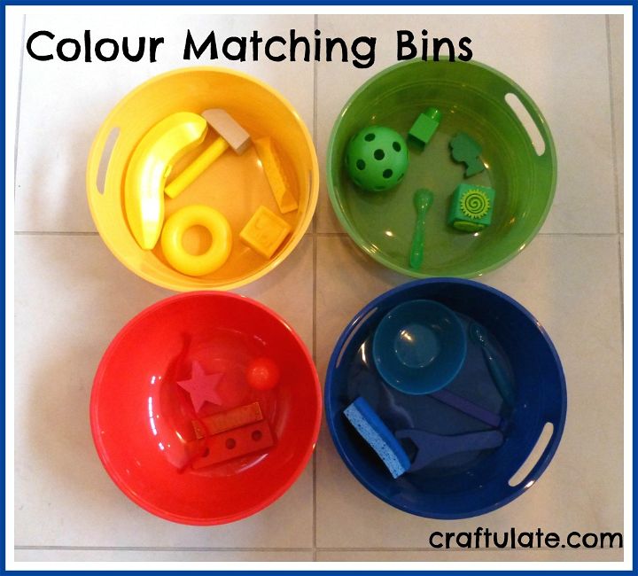 Colour Matching Bins - perfect for toddlers