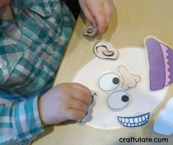 Face Parts Game for toddlers - with free printable!