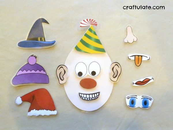Face Parts Game for toddlers - with free printable!
