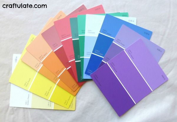 Homemade Colour Book from Paint Swatches
