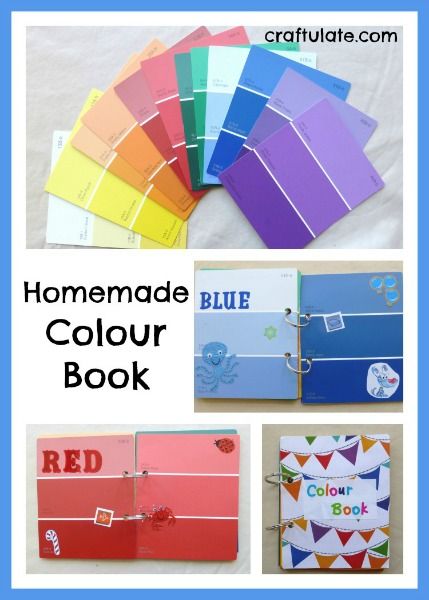 Homemade Colour Book from Paint Swatches by Craftulate