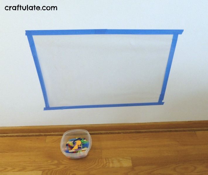 Sticky Wall Art for Toddlers - a fun process art activity