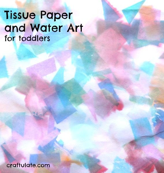 Tissue Paper and Water Art for toddlers