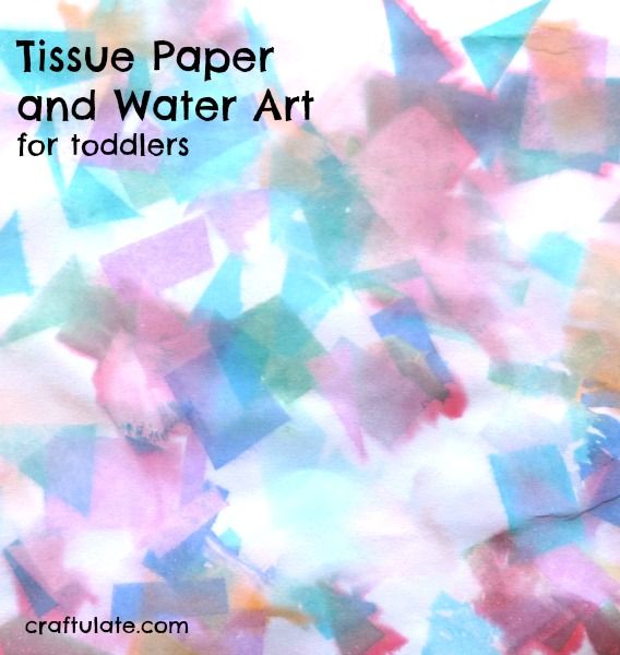 Tissue Paper and Water Art for toddlers