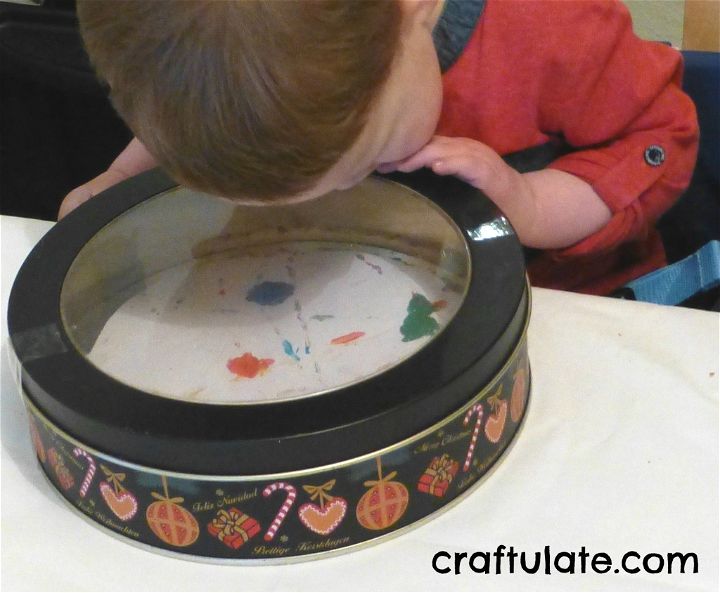 Marble Painting in a Cake Tin