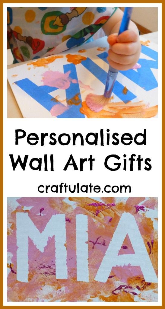 Personalised Wall Art Gifts for toddlers to make