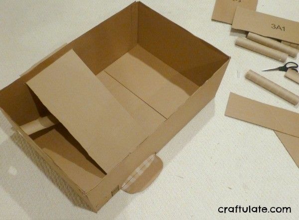 Cardboard Box Ramp for Cars and Balls