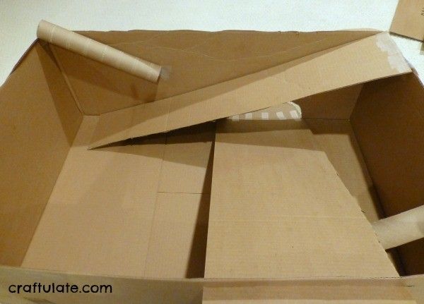 Cardboard Box Ramp for Cars and Balls