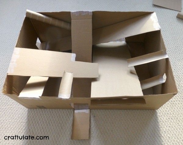 Cardboard Box Ramp for Cars and Balls