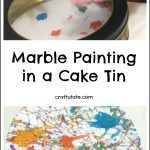 Marble Painting in a Cake Tin