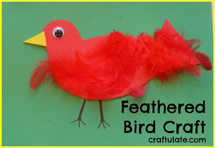 Feathered Bird Craft - an easy craft for toddlers