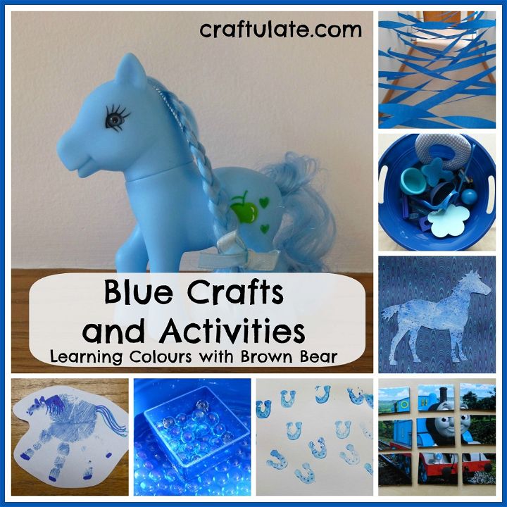 Blue Crafts and Activities (Learning Colors with Brown Bear)