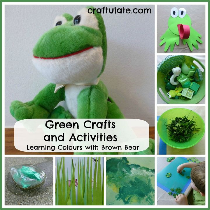 Green Crafts and Activities (Learning Colors with Brown Bear)