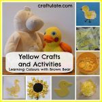 Yellow Crafts and Activities {Learning Colours with Brown Bear Series}