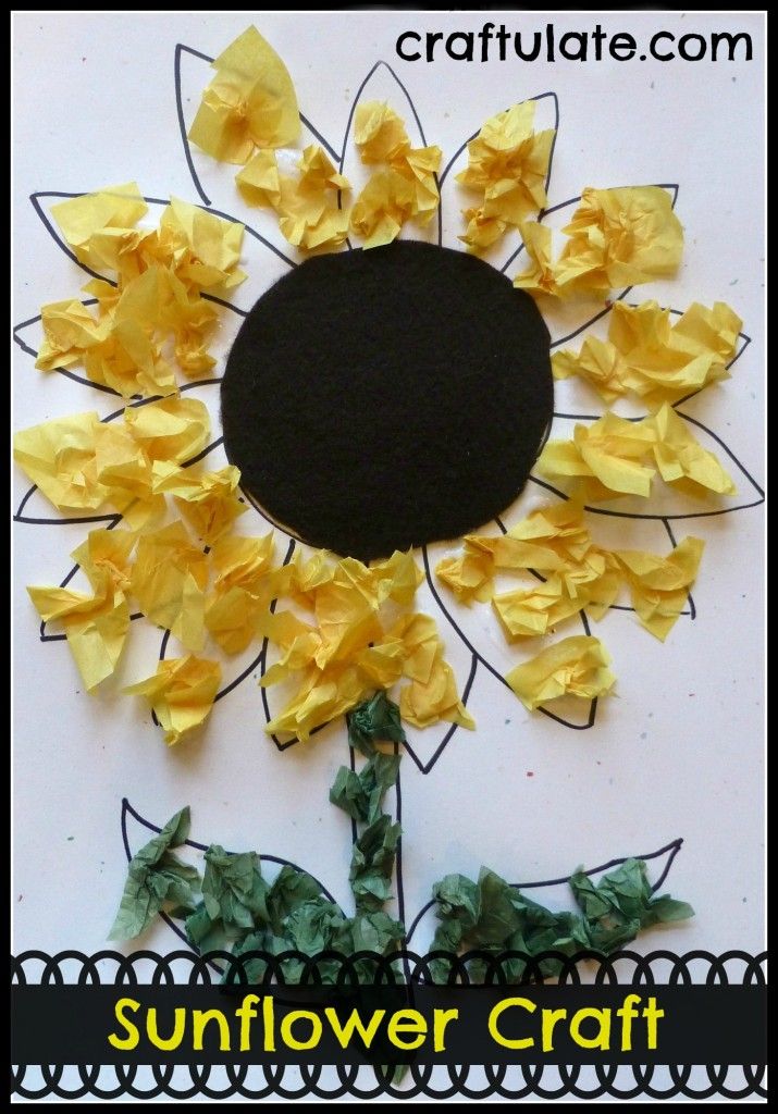 Paper Sunflower Collage Art - Arty Crafty Kids