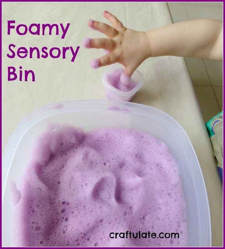 Foamy Sensory Bin - Craftulate