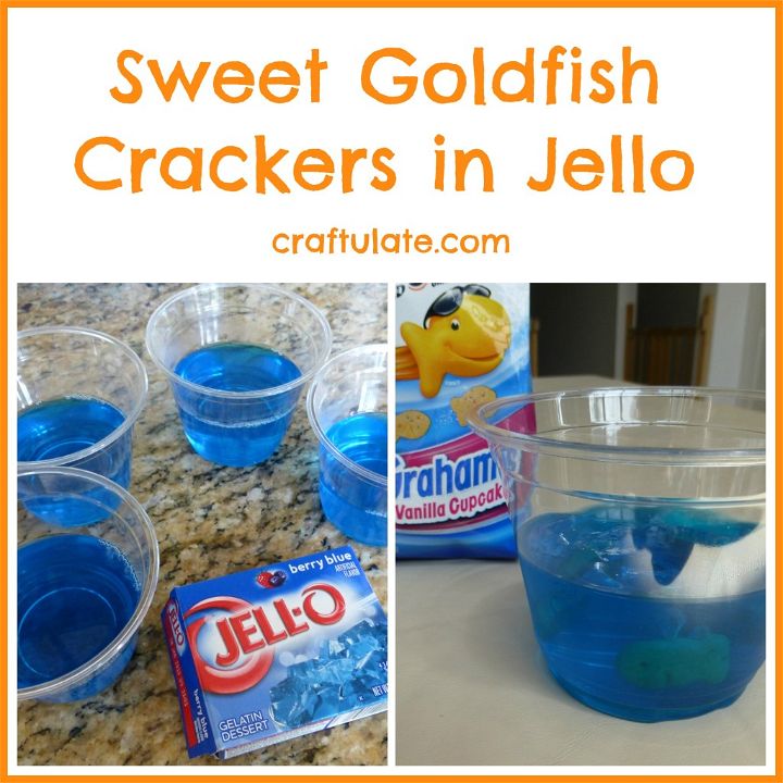 Sweet Goldfish Crackers in Jello