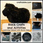 Black Crafts and Activities {Learning Colours with Brown Bear Series}