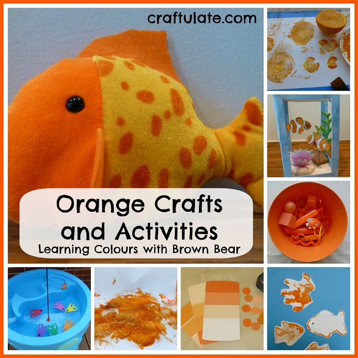 Orange Crafts and Activities {Learning Colours with Brown Bear Series} -  Craftulate