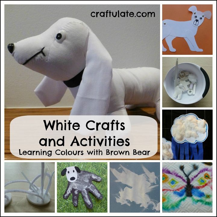 White Crafts and Activities (Learning Colors with Brown Bear)
