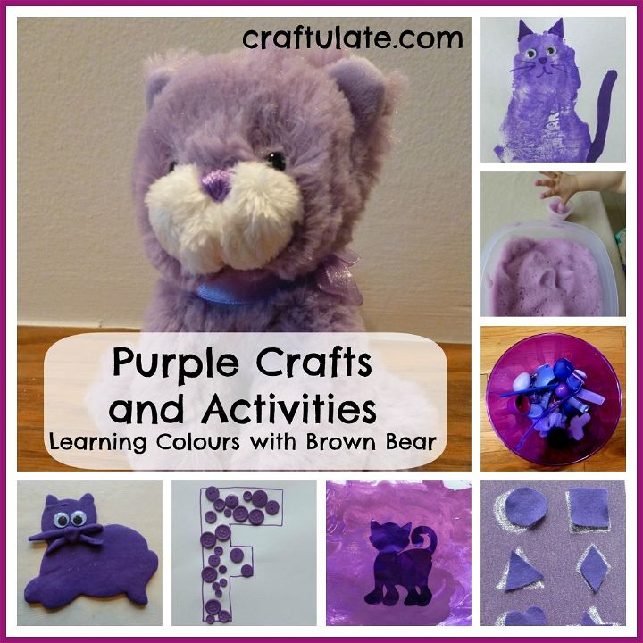 Purple Crafts and Activities (Learning Colors with Brown Bear)