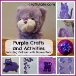 Purple Crafts and Activities {Learning Colours with Brown Bear Series}