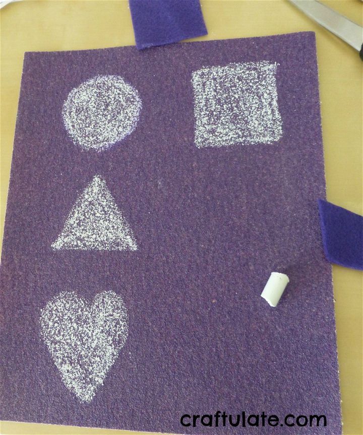 Sandpaper and Felt Shape Match Board
