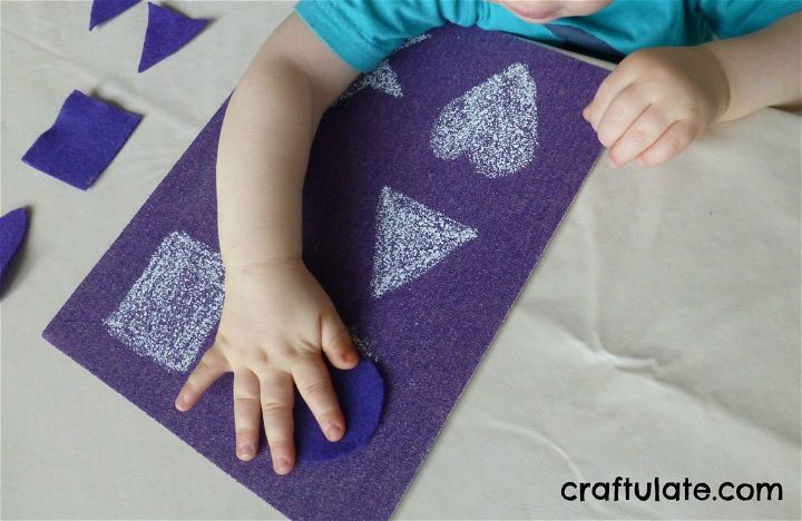 Sandpaper and Felt Shape Match Board