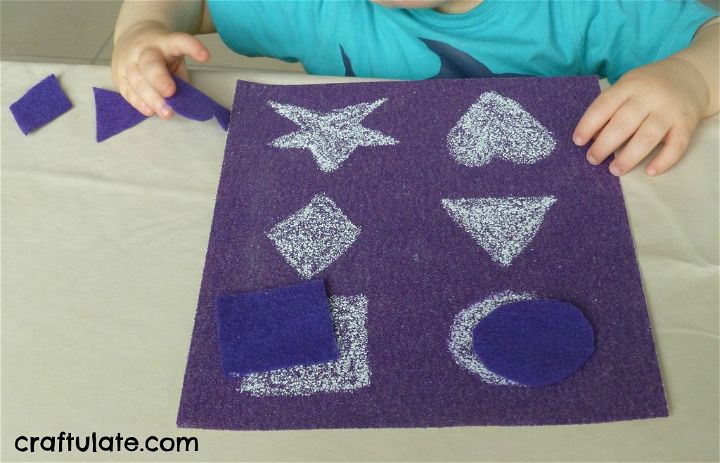 Sandpaper and Felt Shape Match Board