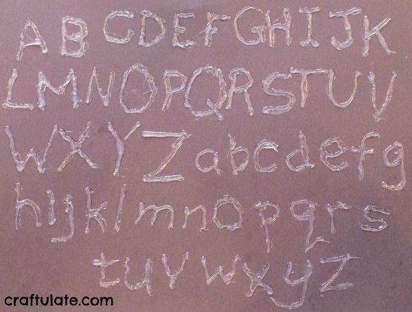 Invisible Hot Glue Letters