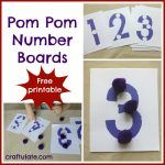 Pom Pom Number Boards with FREE printables