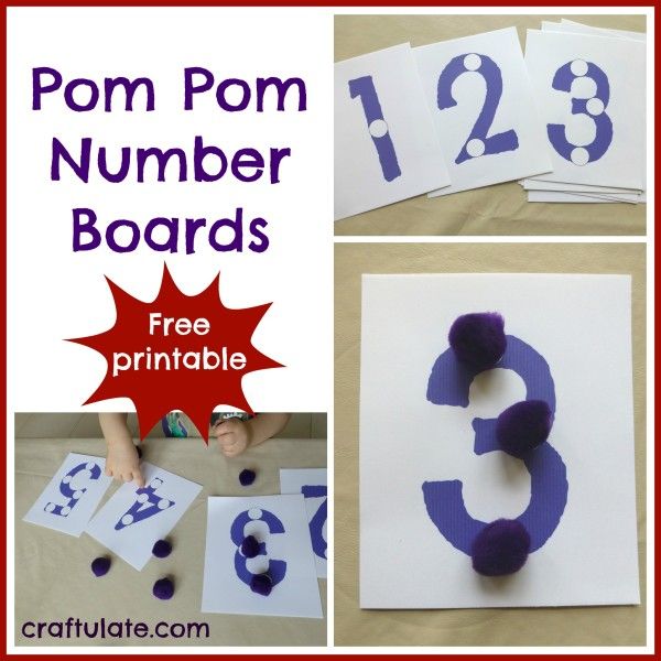 Pom Pom Number Boards