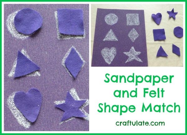 Sandpaper and Felt Shape Match Board