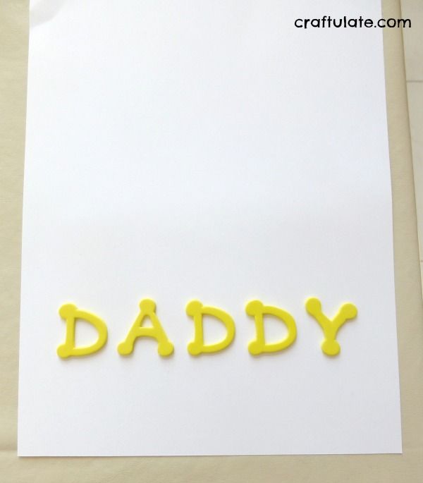 Sticker Resist Father's Day Card - easy card for toddlers to make!