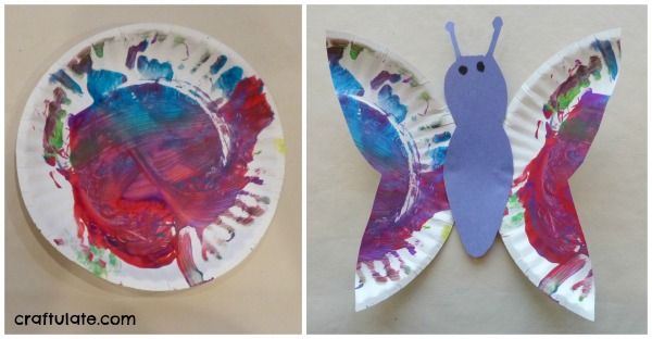 paper plate butterfly crafts