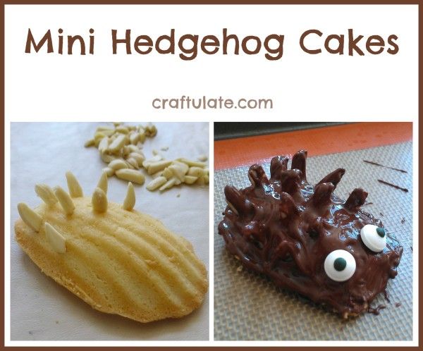 Mini Hedgehog Cakes by Craftulate