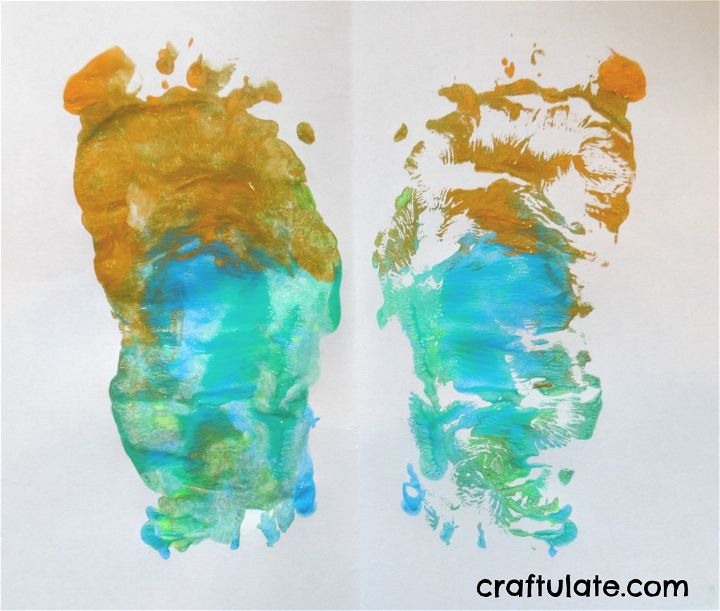 Easy Footprint Butterflies