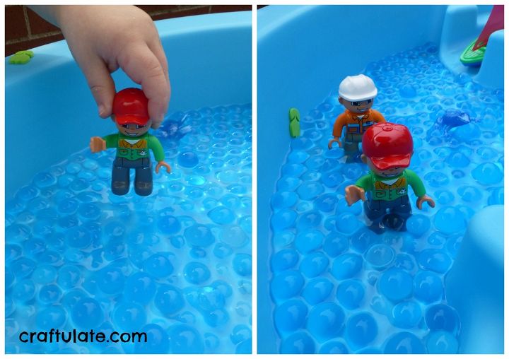 Tropical Island Water Table - with water beads for extra sensory fun!
